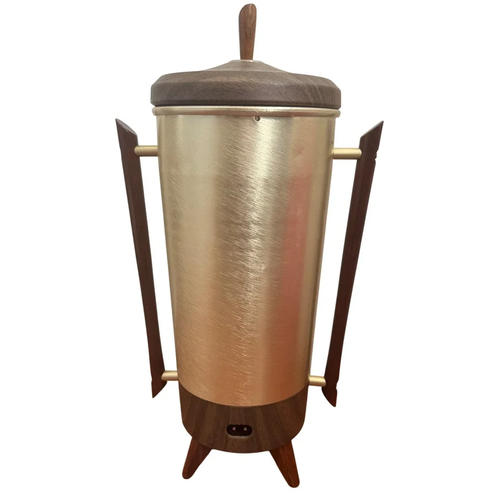 Tricolator Coffee Percolator‎ Urn MCM Vintage TW-42 Bronze Wood Grain Large 18in